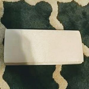 White satin clutch